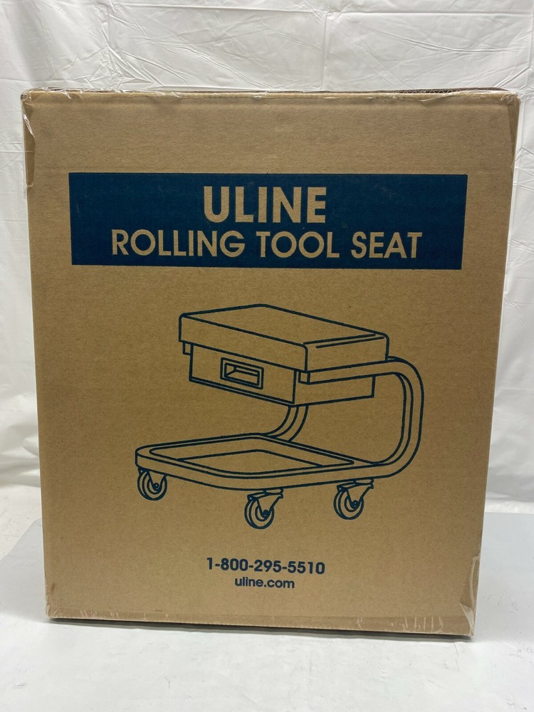 Uline Rolling Tool Seat, Red, H-7355R - NEW