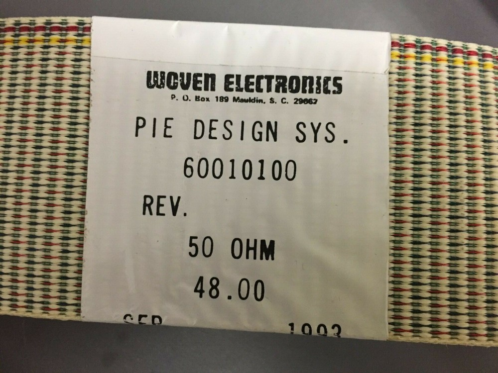 Woven Electronics 60010100, 48" Long, 50 Ohm, Data Cable for Eagle Testing Syste