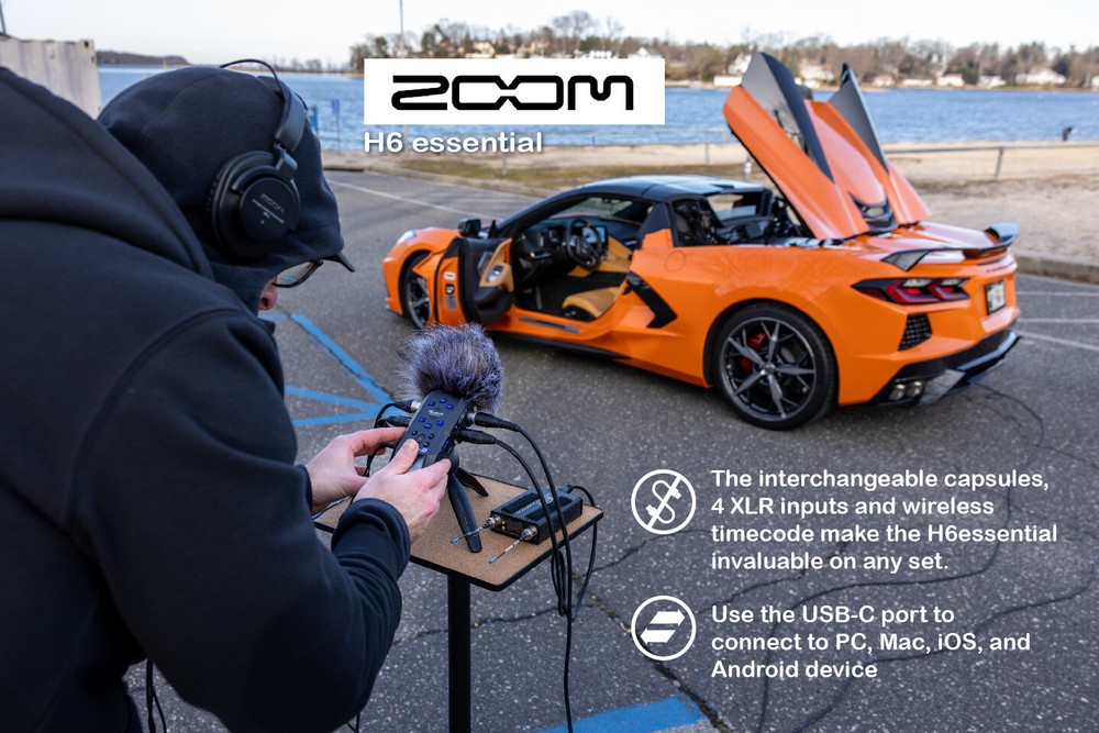 Zoom H6essential 6-Track 32-Bit Float Portable Audio Recorder Bundle