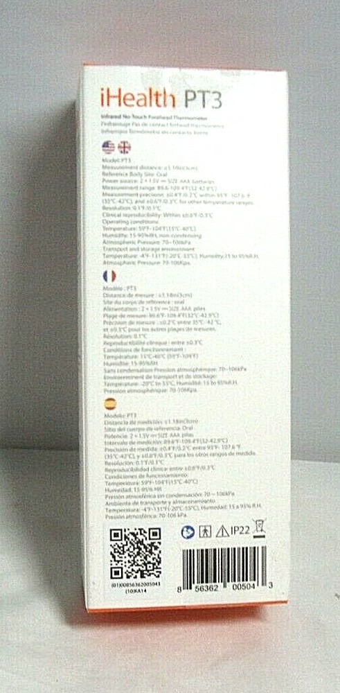 iHealth No-Touch Forehead Thermometer-PT3