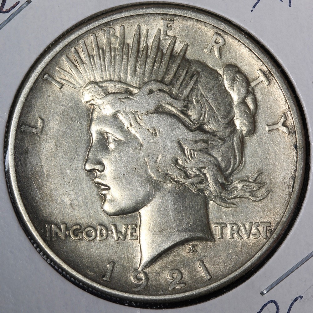 1921 Peace Silver Dollar XF E388 ZTCHK
