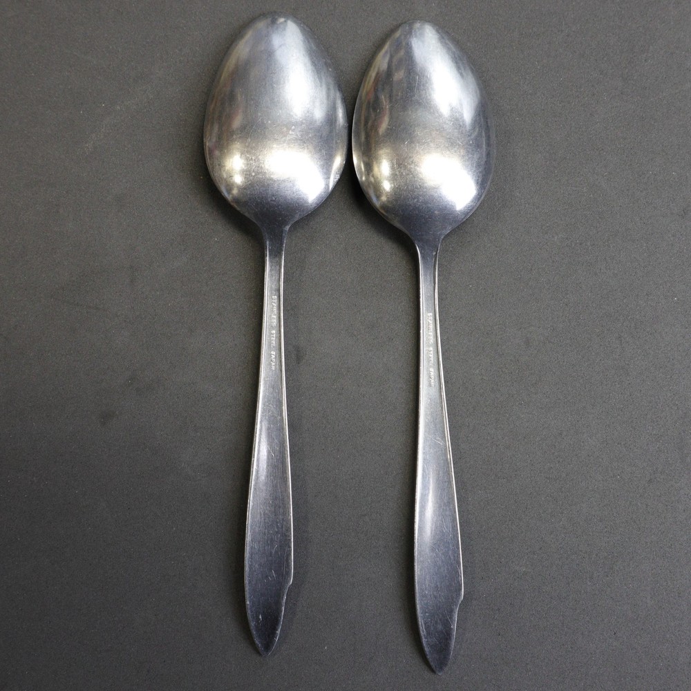 Eldan ELD 32 Stainless Flatware 2 Solid Serving Spoons Stainless Steel Japan