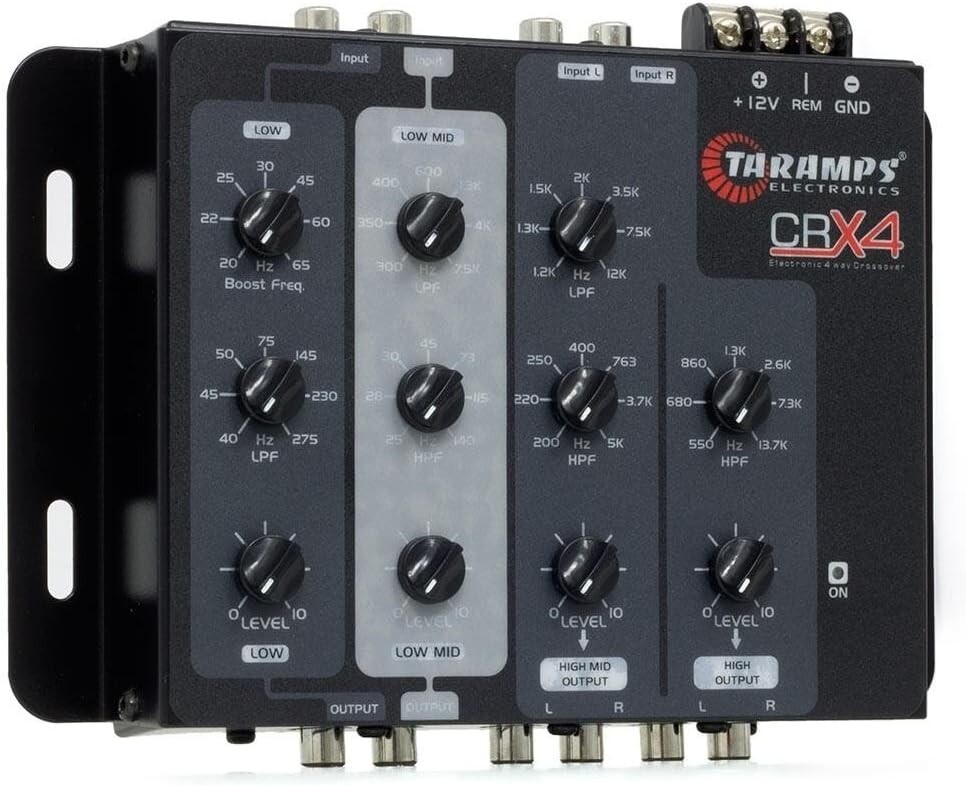 Lightweight Taramps Car Audio Processor - 4 Way Crossover with Wireless Control