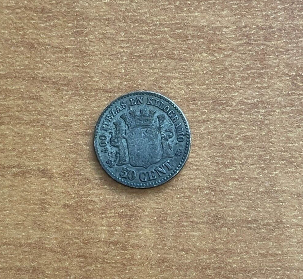 1870 Spain 50 Centimos bg