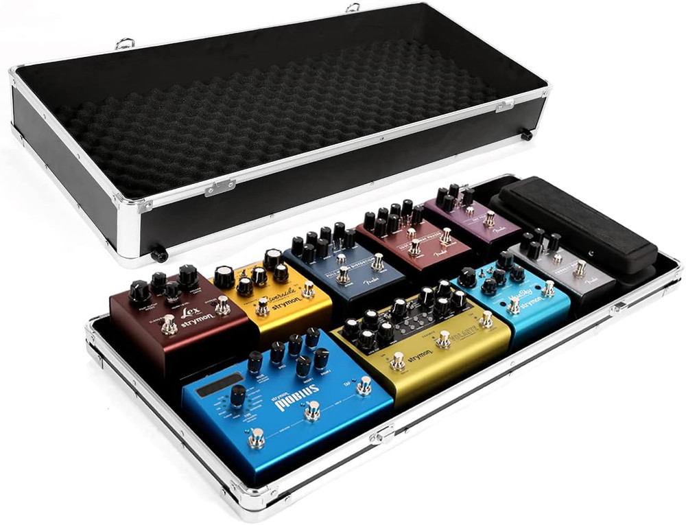GHOSTFIRE T-EC14 Guitar Multi Effect Pedal Case with Locking Aluminum Design