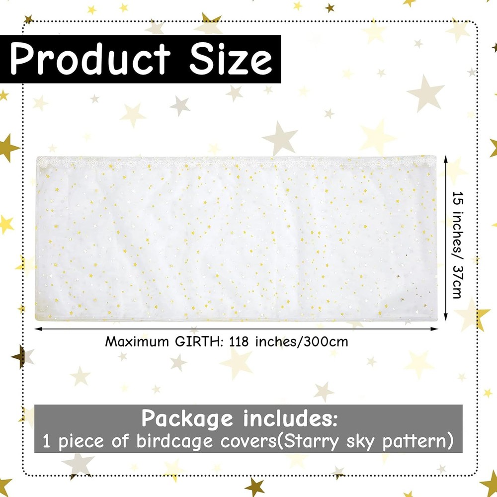 Large Bird Cage Cover Birdcage Nylon Mesh Net Seed Feather White
