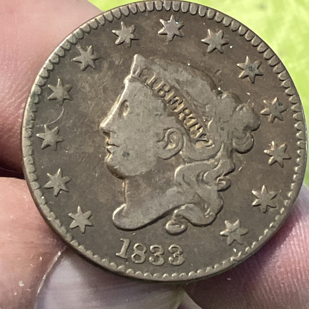 1833 large cent