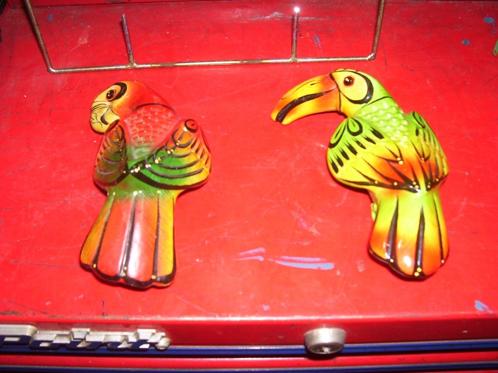 Decorative Hanging Parrot and Toucan