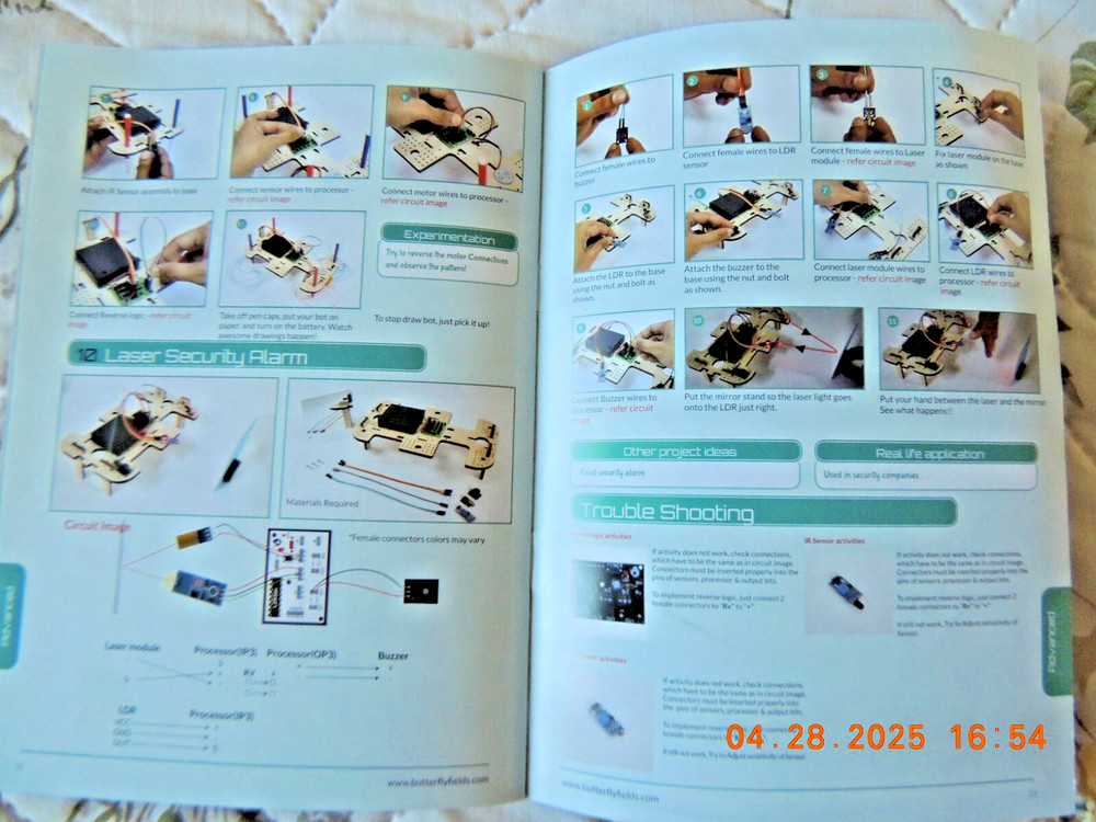 Butterfly Edufields Stem Electronics Robotics 10 Projects