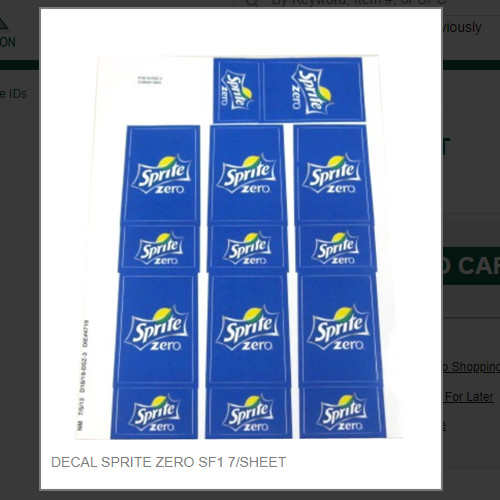 DECAL SPRITE ZERO SF1 7/SHEET # D18/19-DSZ-1