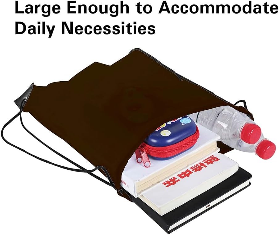 CODOBON 40 Pcs Drawstring Bags, Bulk Backpack, Nylon Cinch Black