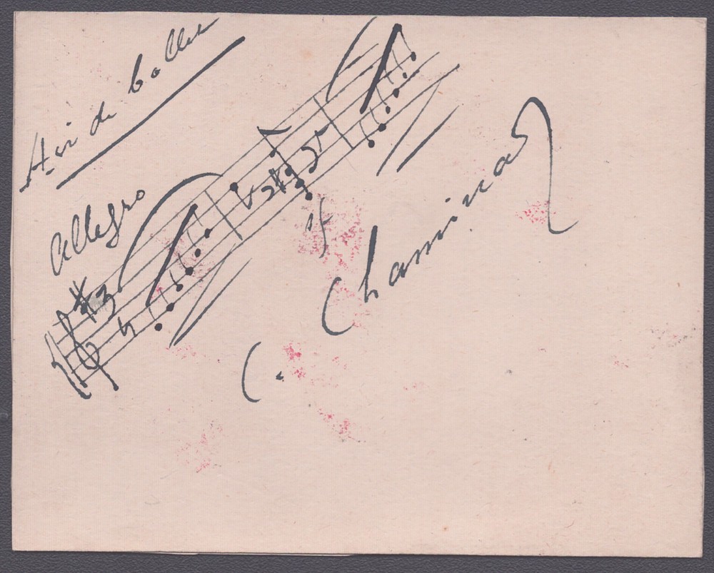 CECILE CHAMINADE - AUTOGRAPH MUSICAL QUOTATION SIGNED