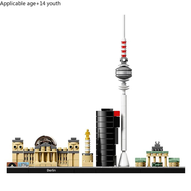 Berlin City Architecture Skyline Building Blocks Set Tower Edifice Bricks
