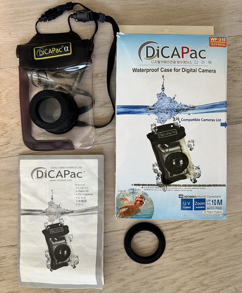 DiCAPac Waterproof Case For Digital Camera In Box WP-310