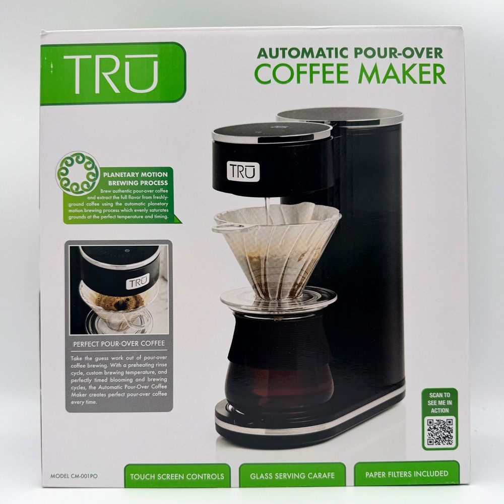 TRU Automatic Pour Over Coffee Maker with Digital Controls