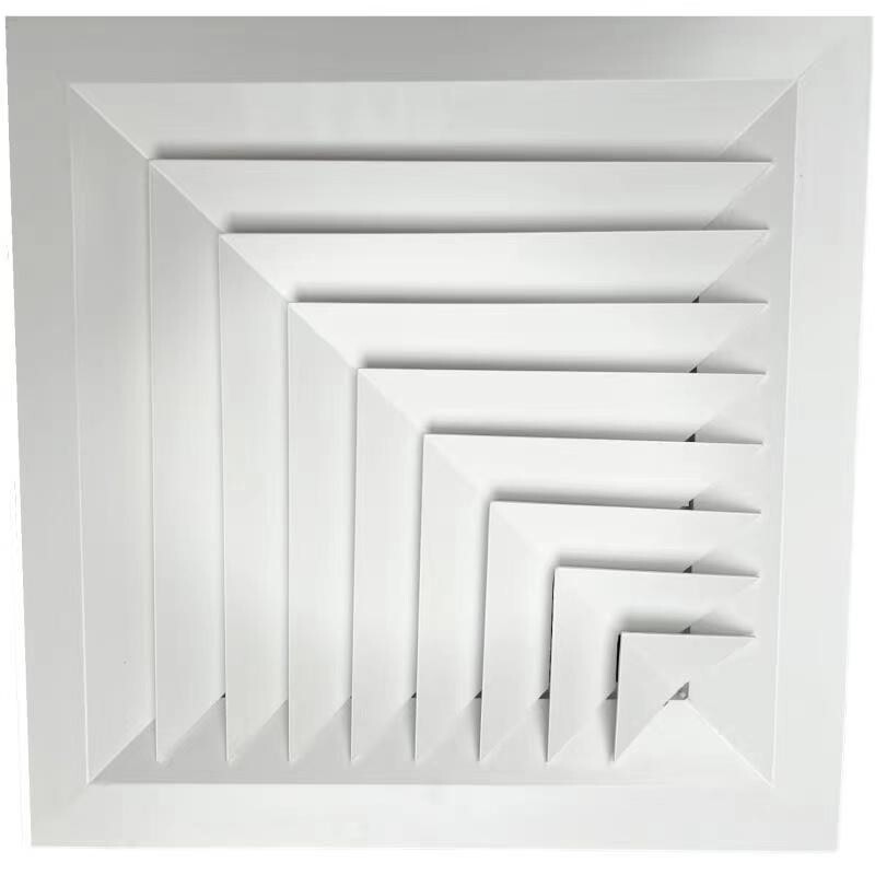 DUCT SQUARE 2 WAY LAY-IN CELILING AIR DIFFUSER WITH ADAPTER LD2C-375/225x200