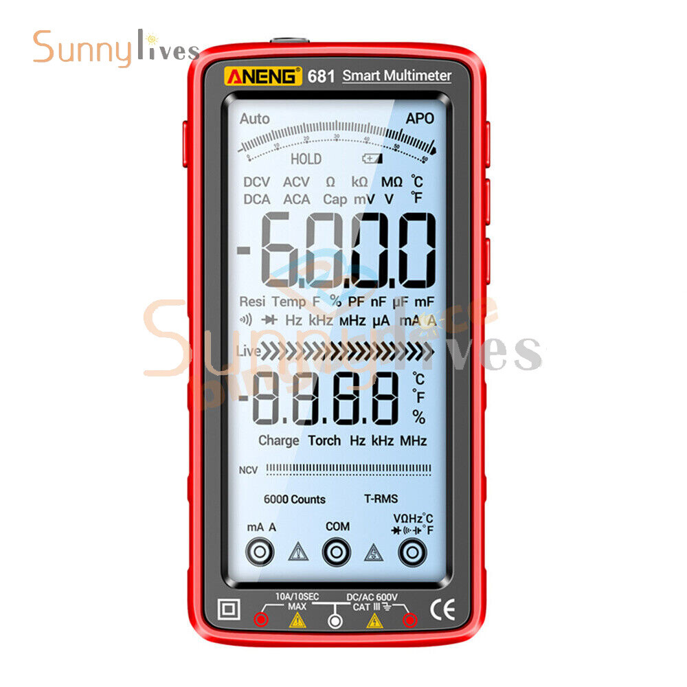 ANENG 683 682 681 Smart Digital Multimeter AC/DC Capacitance Meter Diode Tester
