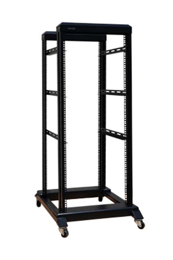27U 4 Post 19"Open Frame Server Width 24" install Deep and 2 fixed shelves