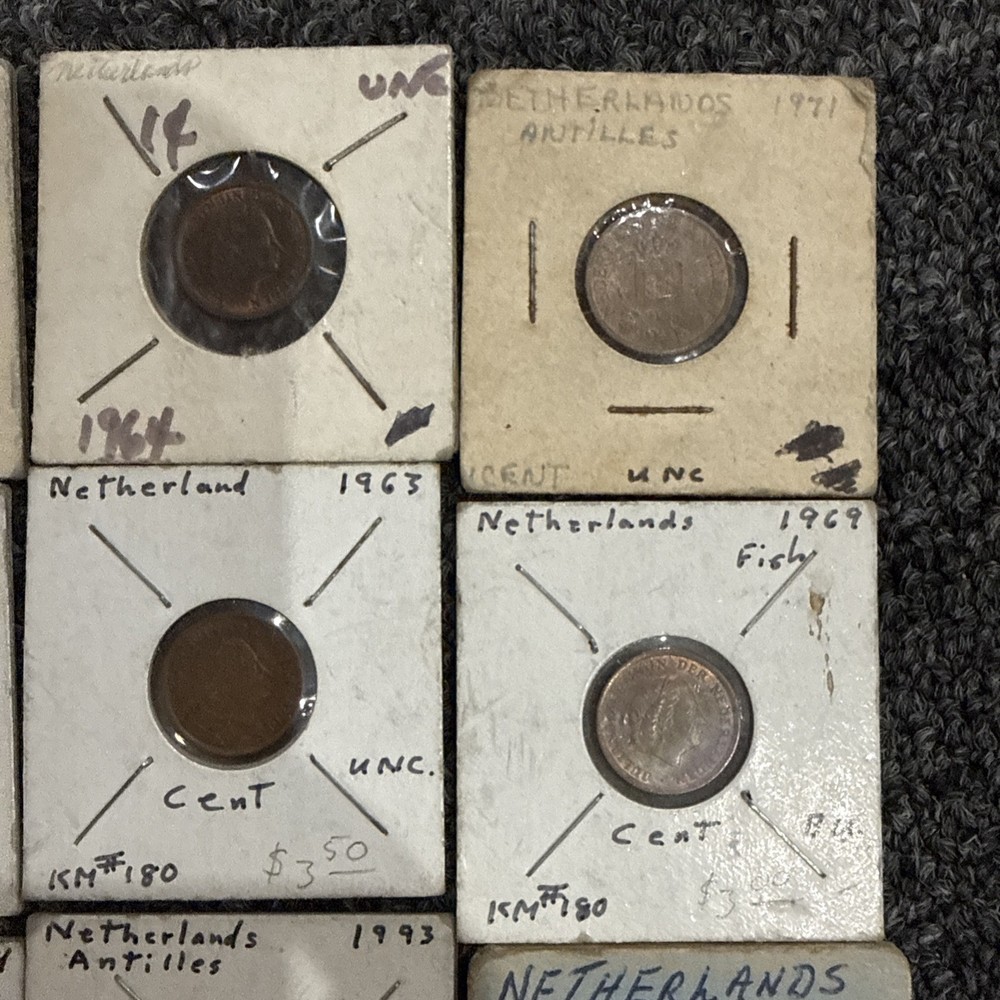 Lot Of 9 Foreign Coins - Netherlands