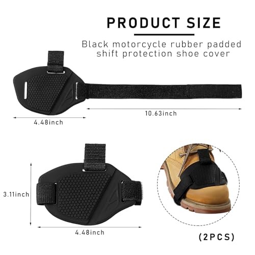 2PCS Motorcycle Shift Pad, Anti-Slip Rubber Protective Motorcycle Boot 2 Pcs