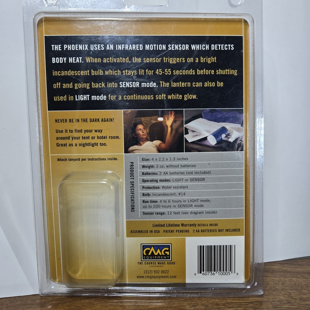 Phoenix motion-sensing lantern by CMG Equipment