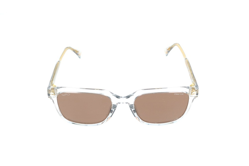 WMP Woods Clear Rectangle Polarized Sunglasses 53-21-151