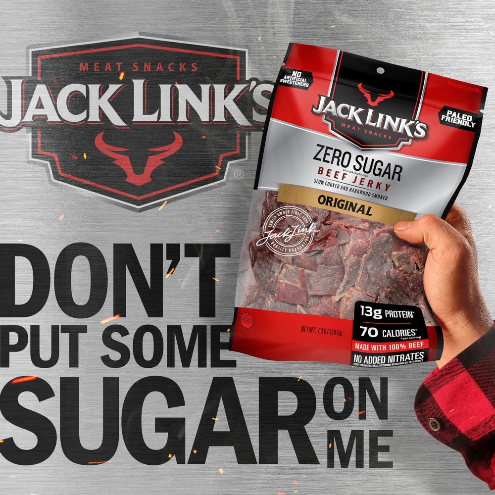 Original Zero Sugar Beef Jerky - (2 Pack) 7.3 oz Bag - Ready to Eat Protein S...