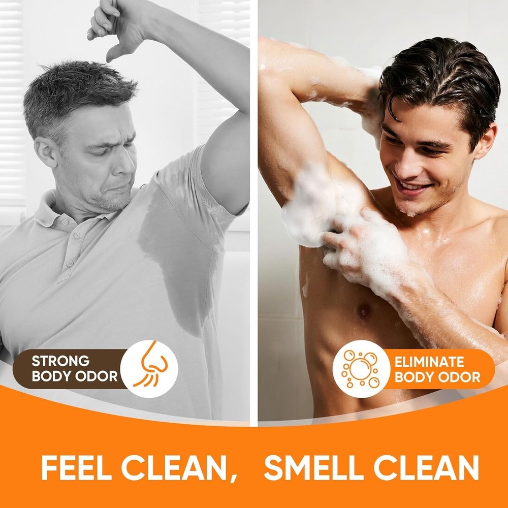 RYH 2 PCS Persimmon Soap Bar for Body Odor Control–Deodorizing & Eliminating B