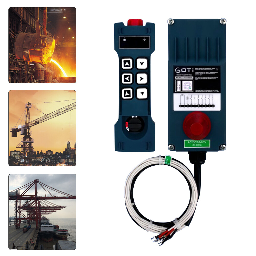 6 Channels Transmitter & Receiver Crane Hoist Industrial Remote Control IP65