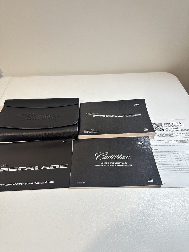 Cadillac Escalade Owner's Manuals 2015 Set