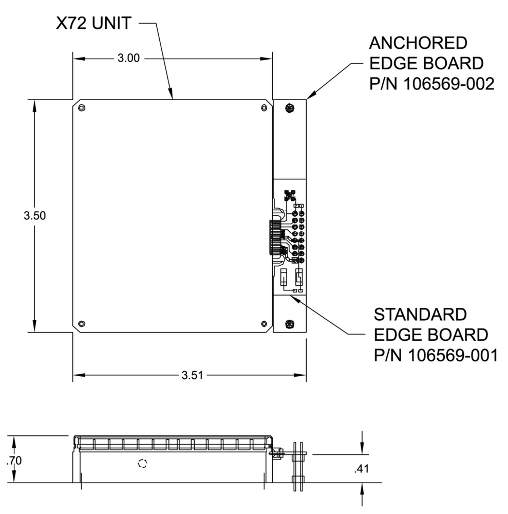 Symmetricom X72 Edge Board Interface 107221-001