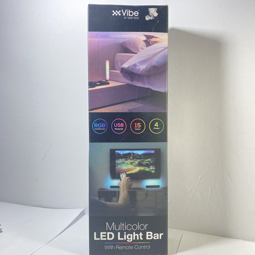 Vibe Multicolor LED Light Bar With Remote Control 4 Light Modes