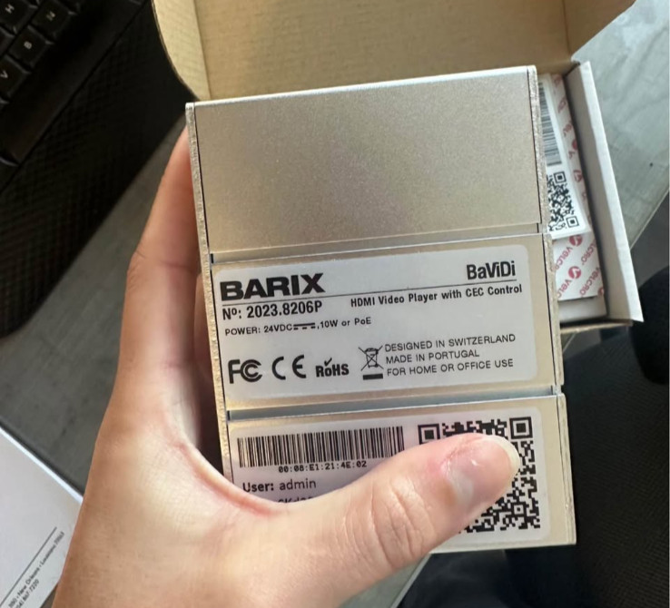 Barix BaViDi Video Display Controller Device