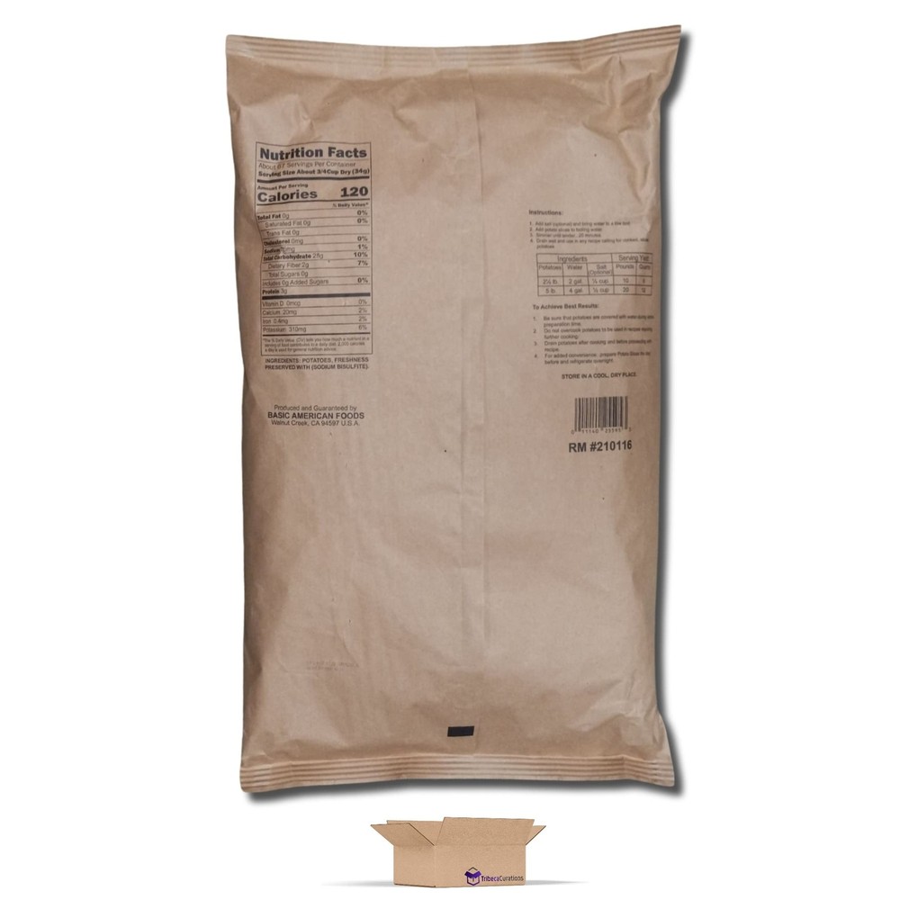 Instant Dehydrated Potato Slices Value Pack | 5 Pound Bulk Bag