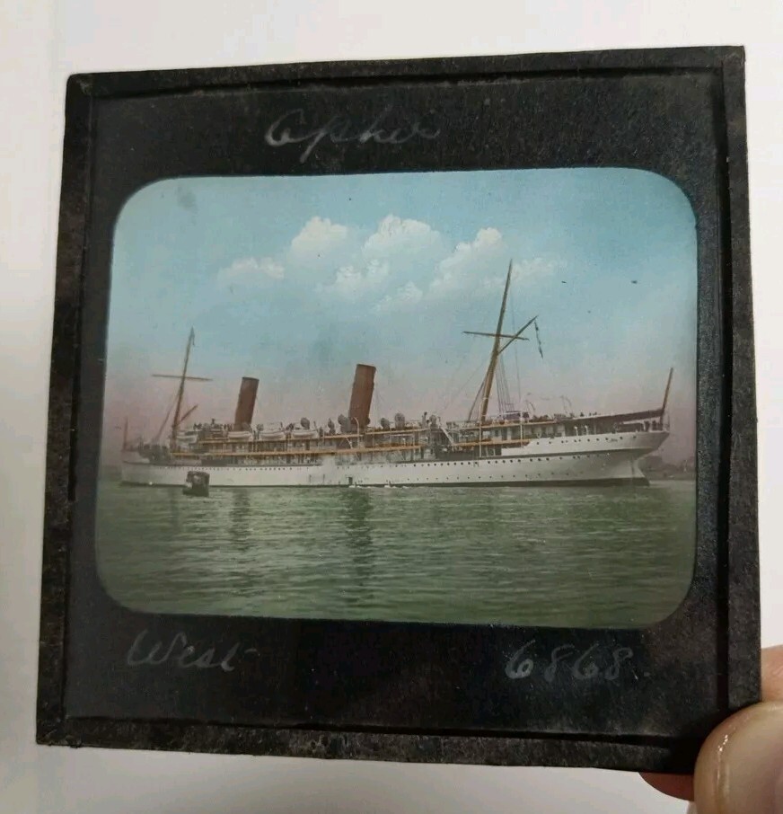 Military Ships Rare Glass Lantern Side 2x Slides Bundle Lot