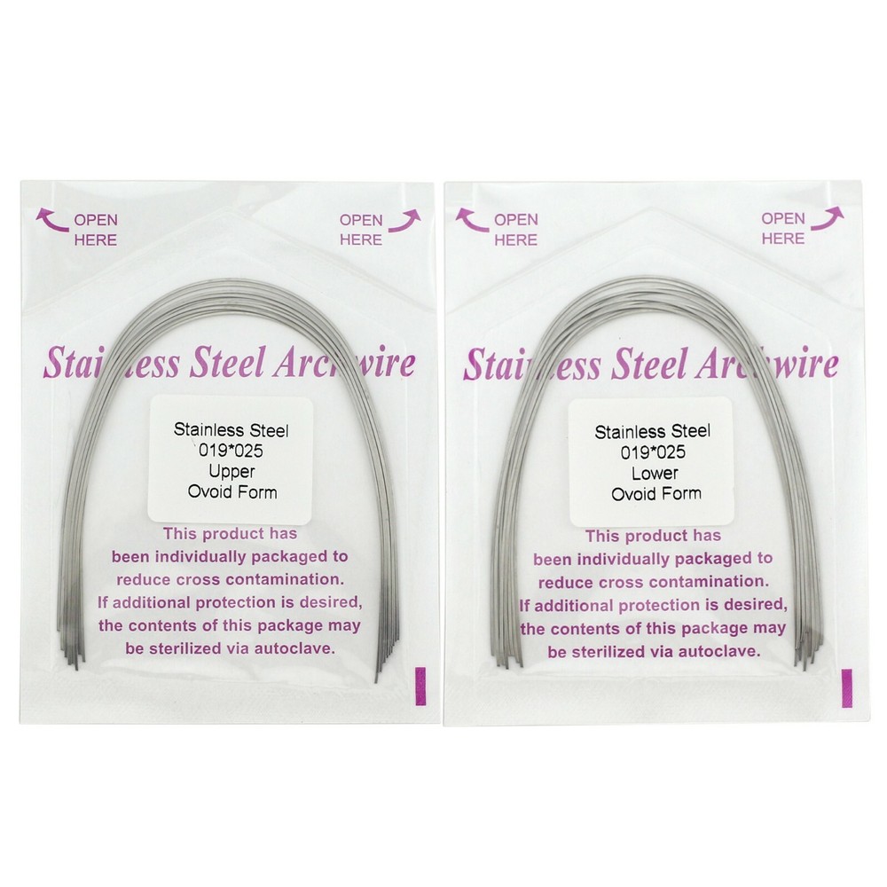 Dental Orthodontic Stainless Steel Arch Wire Round Rectangular Ovoid Upper/Lower