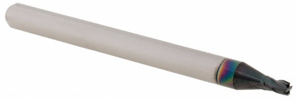 Accupro 1/16" Diam 4 Flute Single End Solid Carbide 0.015" Corner Radius End ...