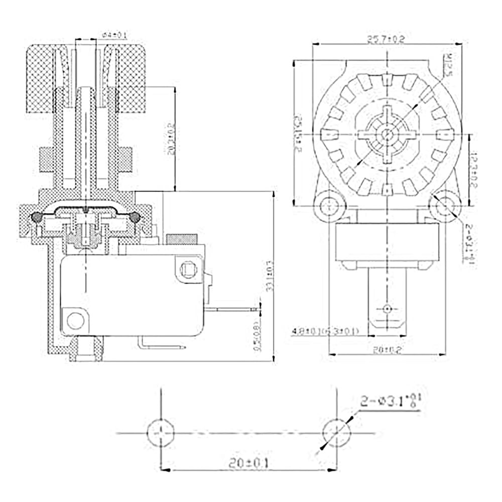 1 Set Pneumatic Switch for Garbage Disposal 16A on off Push Button Switch for Ba