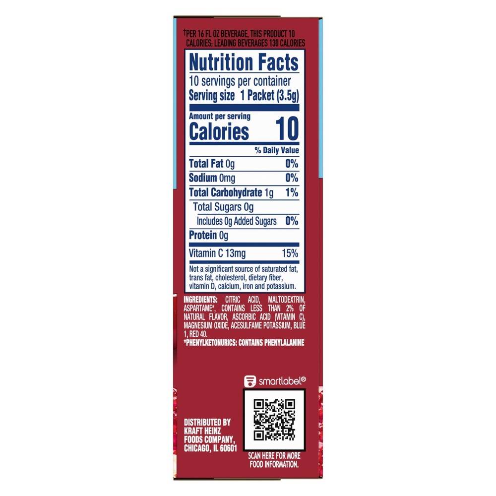 Cherry Pomegranate Powdered Drink Mix - 120 Packets for On-the-Go Refreshment