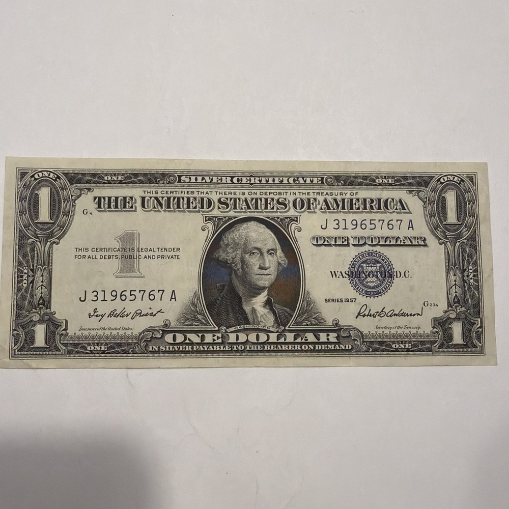 1957 $1 Silver Certificate Great Shape AU D318