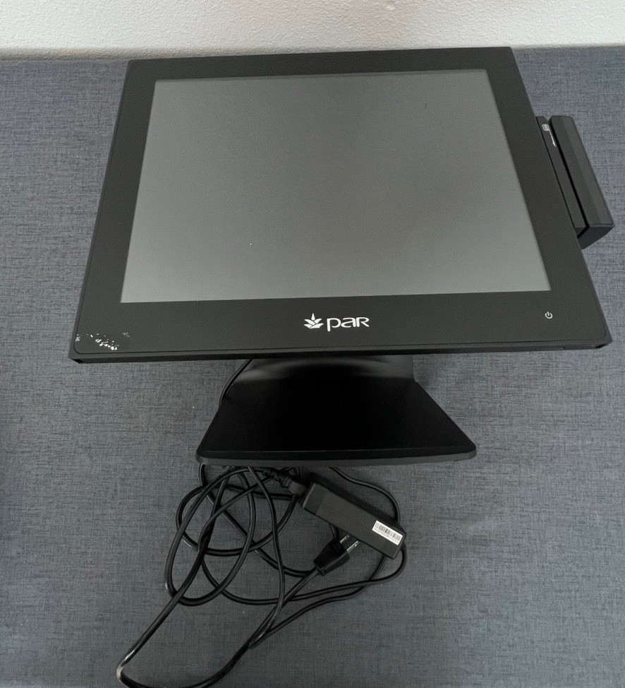 PAR M6150 EverServ 600 Touch Terminal + Customer Display  w/Adapter