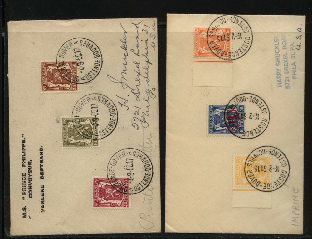 Belgium  2  covers  1950, 1051   KEL0409