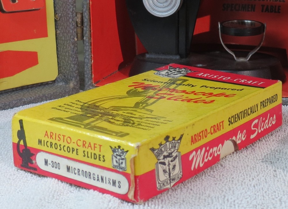 Gilbert Microscope and Lab Set / Aristo-Craft Microsope Slide / Porter Chemical