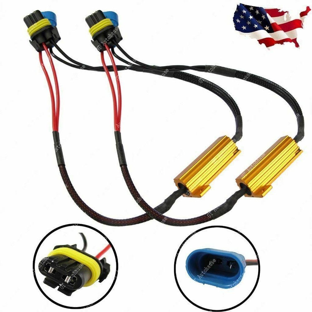 9006 9005 9012 LED Headlight Canbus Error Free Anti Flicker Resistor Canceller