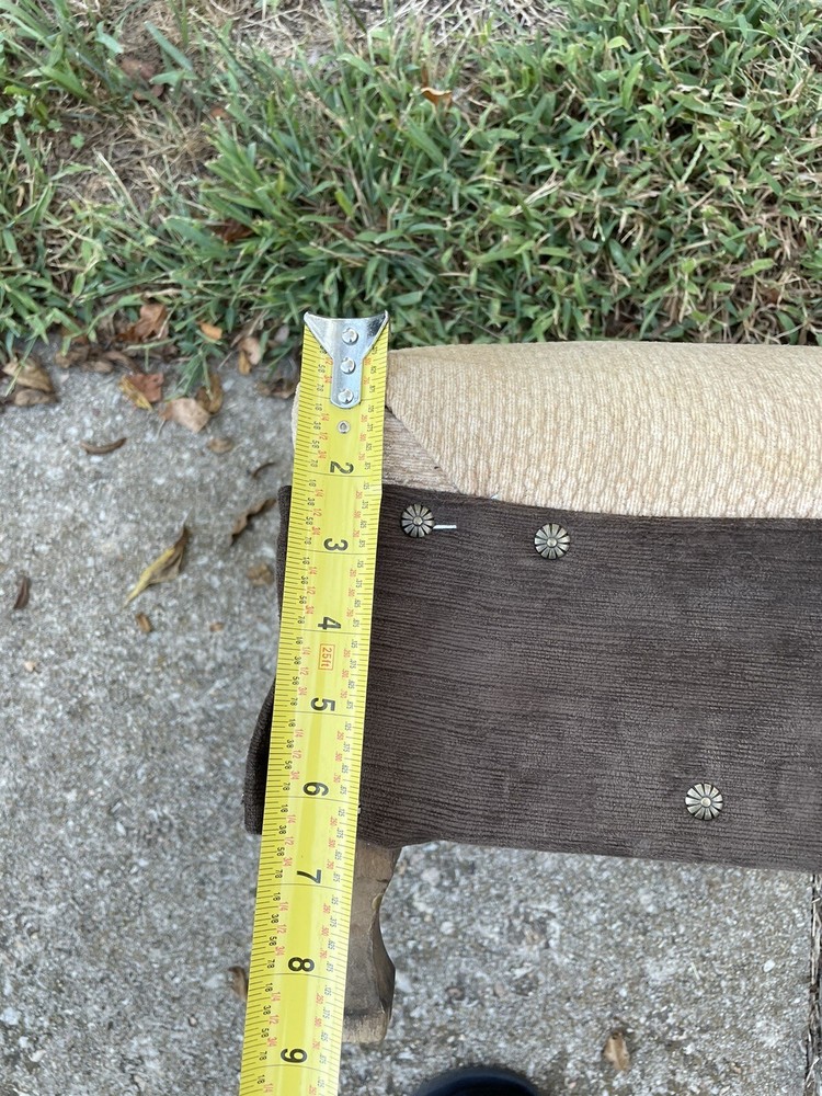 Vintage Very Heavy Solid Wood Block Foot Rest Ottoman BL