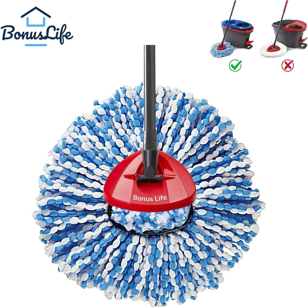3-Pack Mop Head for O-Ceda RinseClean Spin Mop Refill 2-Tank System Only Easy...
