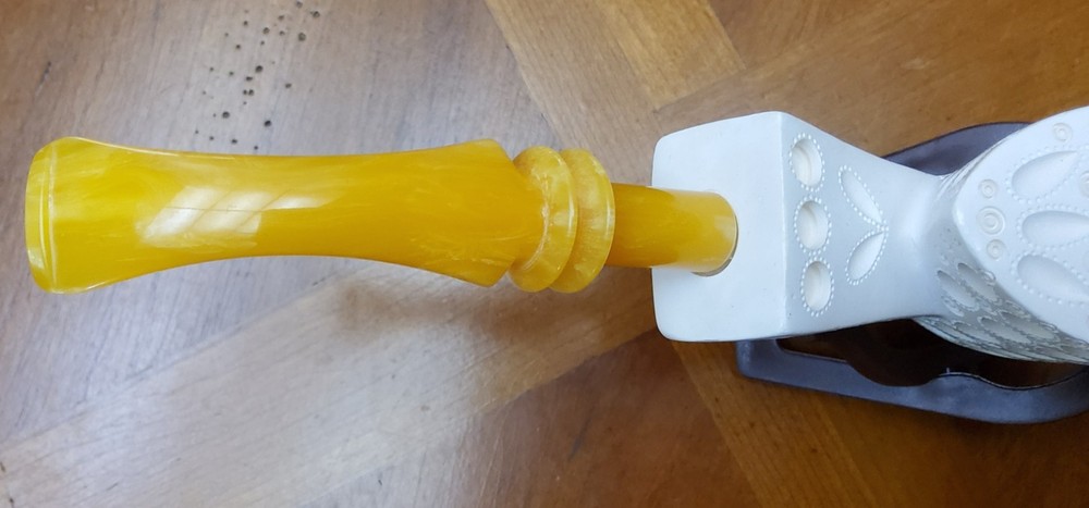 MEERSCHAUM PIPE, CIRCULAR / LATTICE DESIGN