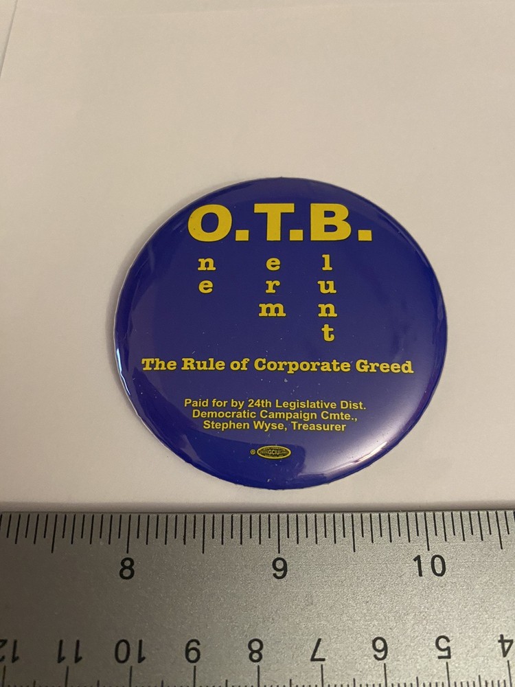 OTB One Term Blunt Pin Back Button P147