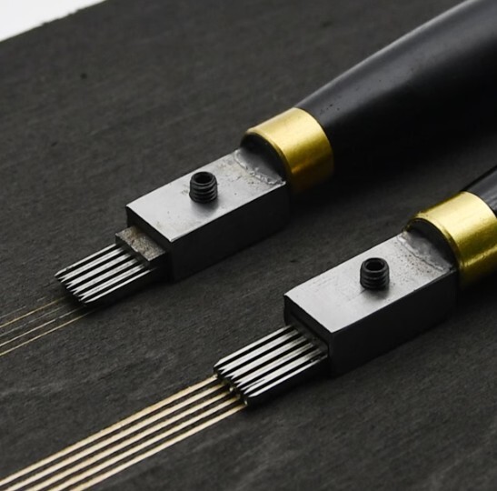 Printmaking Woodcut Carving Push Rows Line Knife Cutter Chisel Tool 5 line