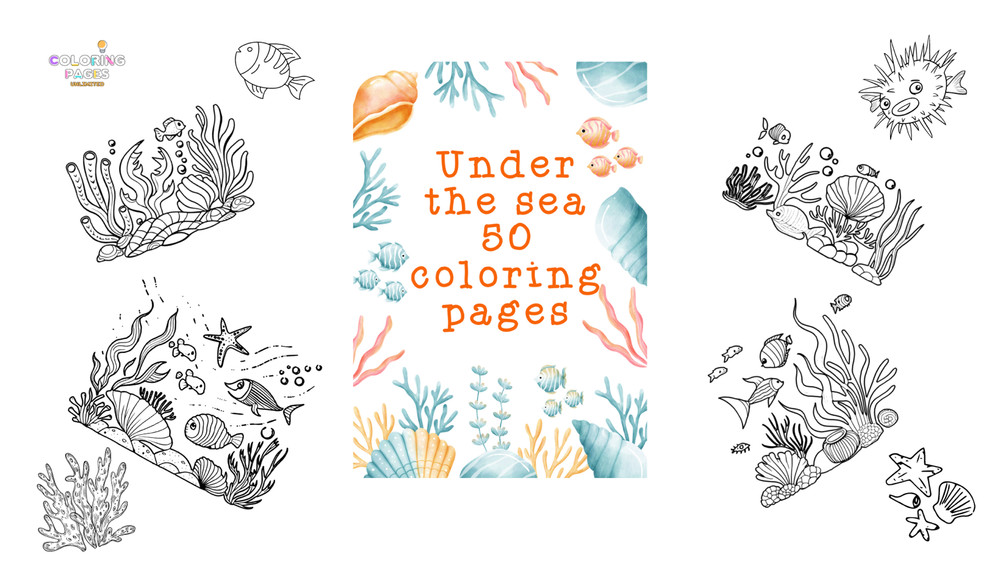 Under the Sea 50 colouring pages